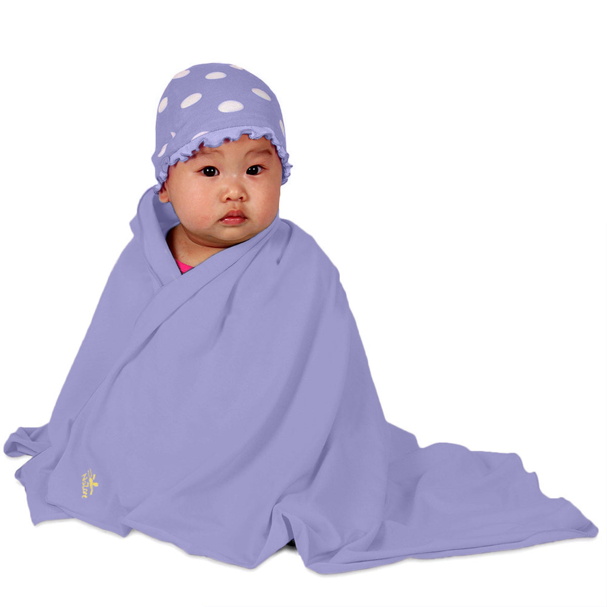 Nozone Baby girl Blanket Sun protective upf 50+ bamboo lightweight soft #color_Pansy
