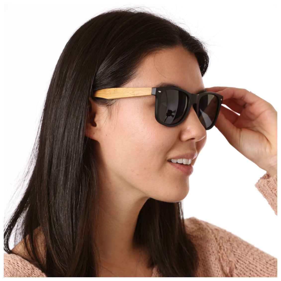 Bamboo/Poly UV400 Polarized Sunglasses for Adults