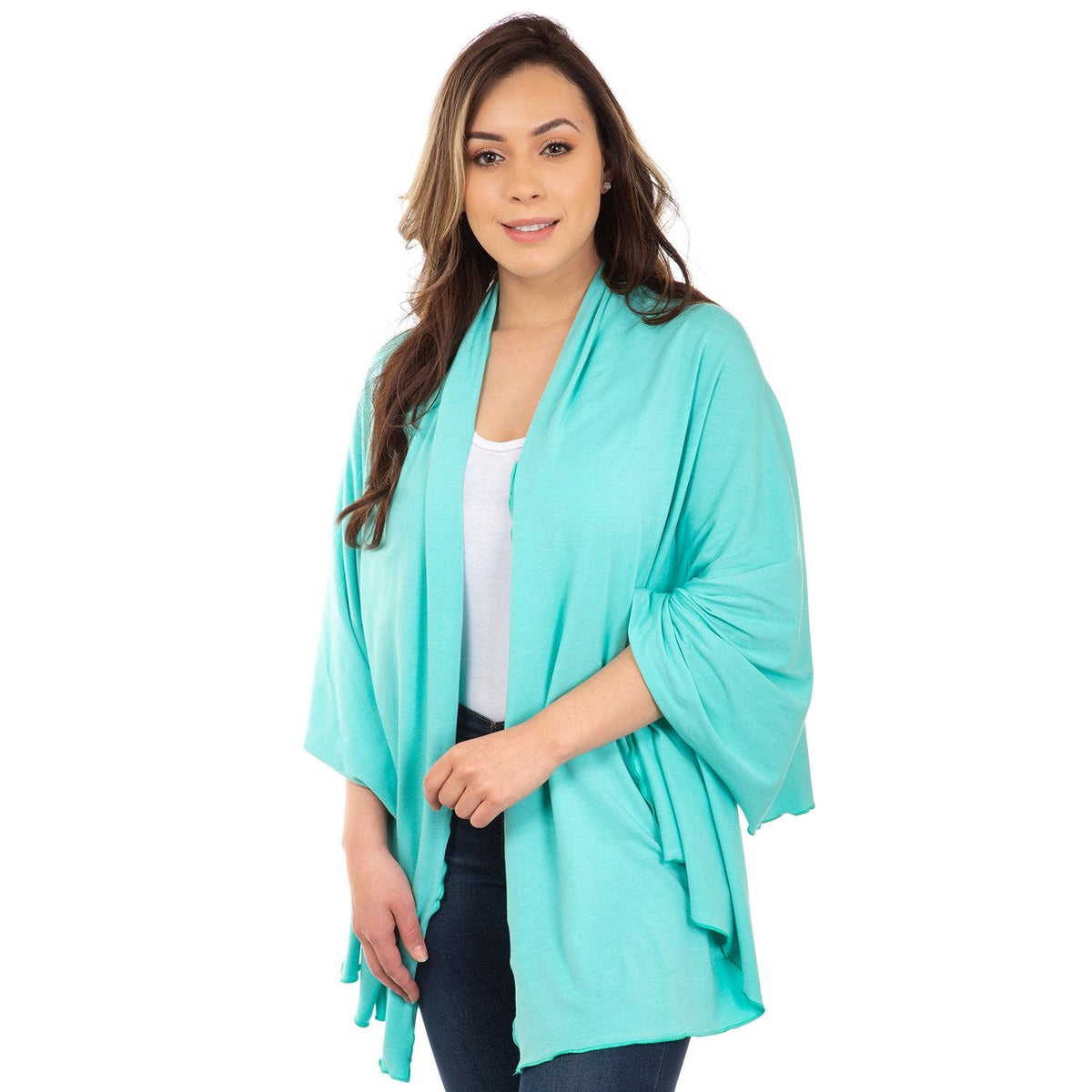 Nozone Anza sun shawl for women #color_Sea Glass