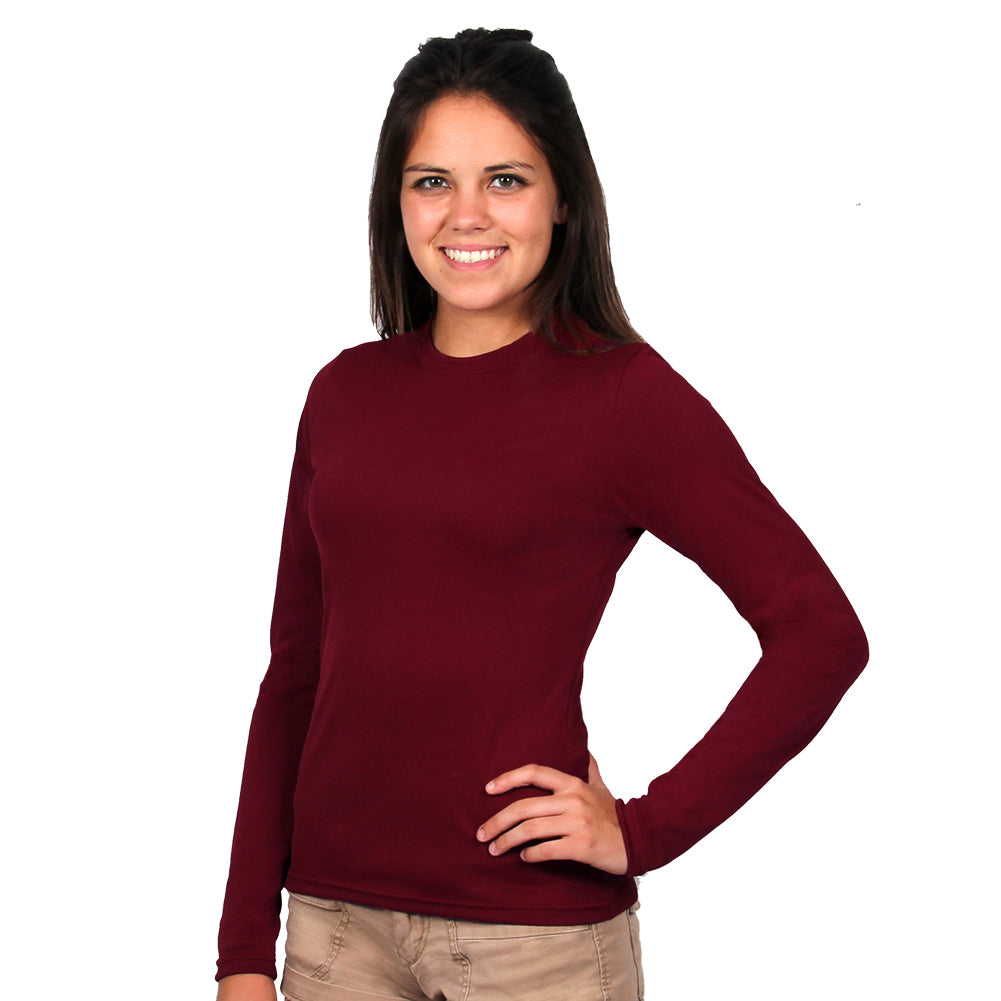 Nozone Long Sleeved sun protective ladies shirt - Ruby Wine