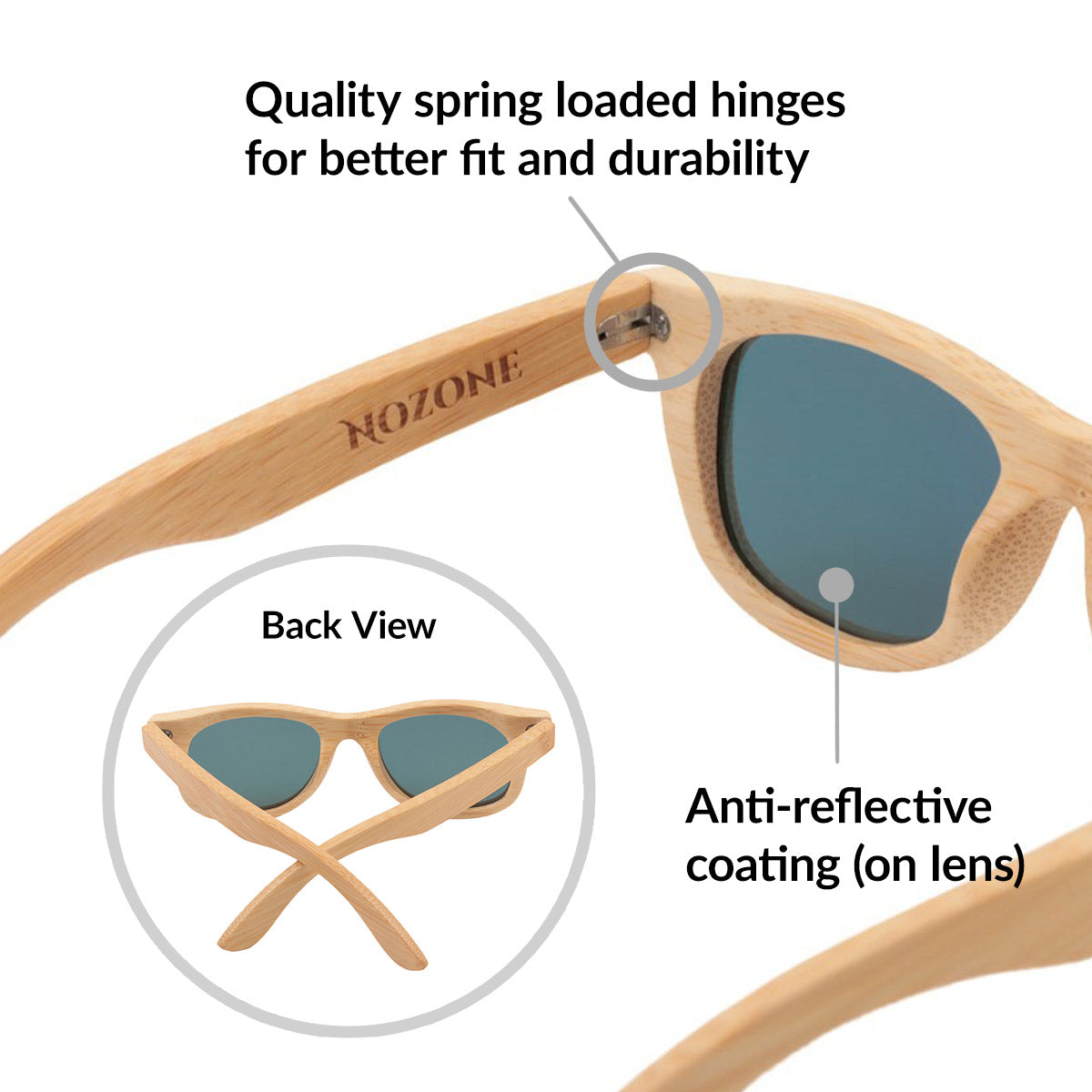 Bamboo UV400 Polarized Sunglasses for Kids