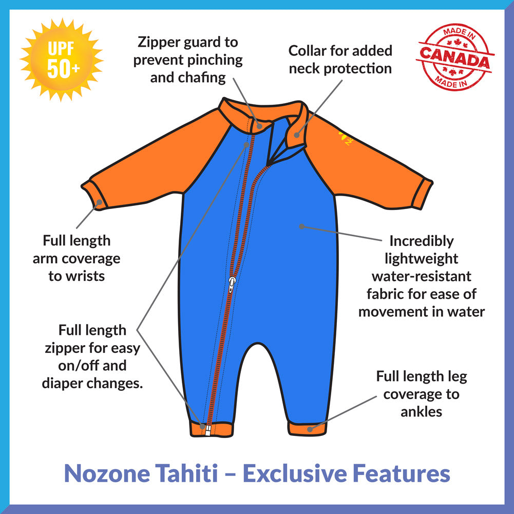 Tahiti Full Zip Swimsuit for Baby