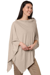 Nozone Delano women's upf 50+ sun poncho beige #color_biscotti