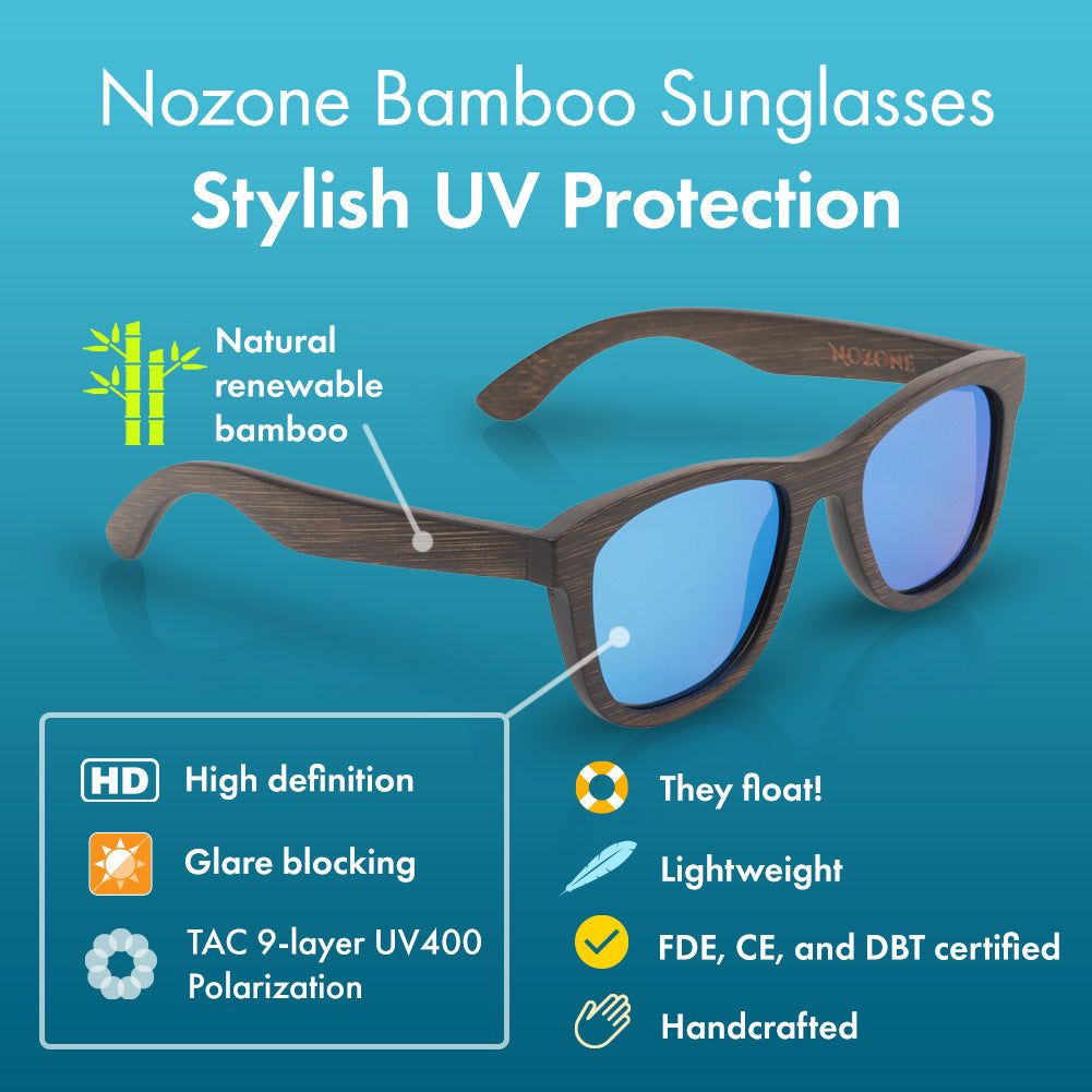 Brown Bamboo UV400 Polarized Sunglasses for Adults