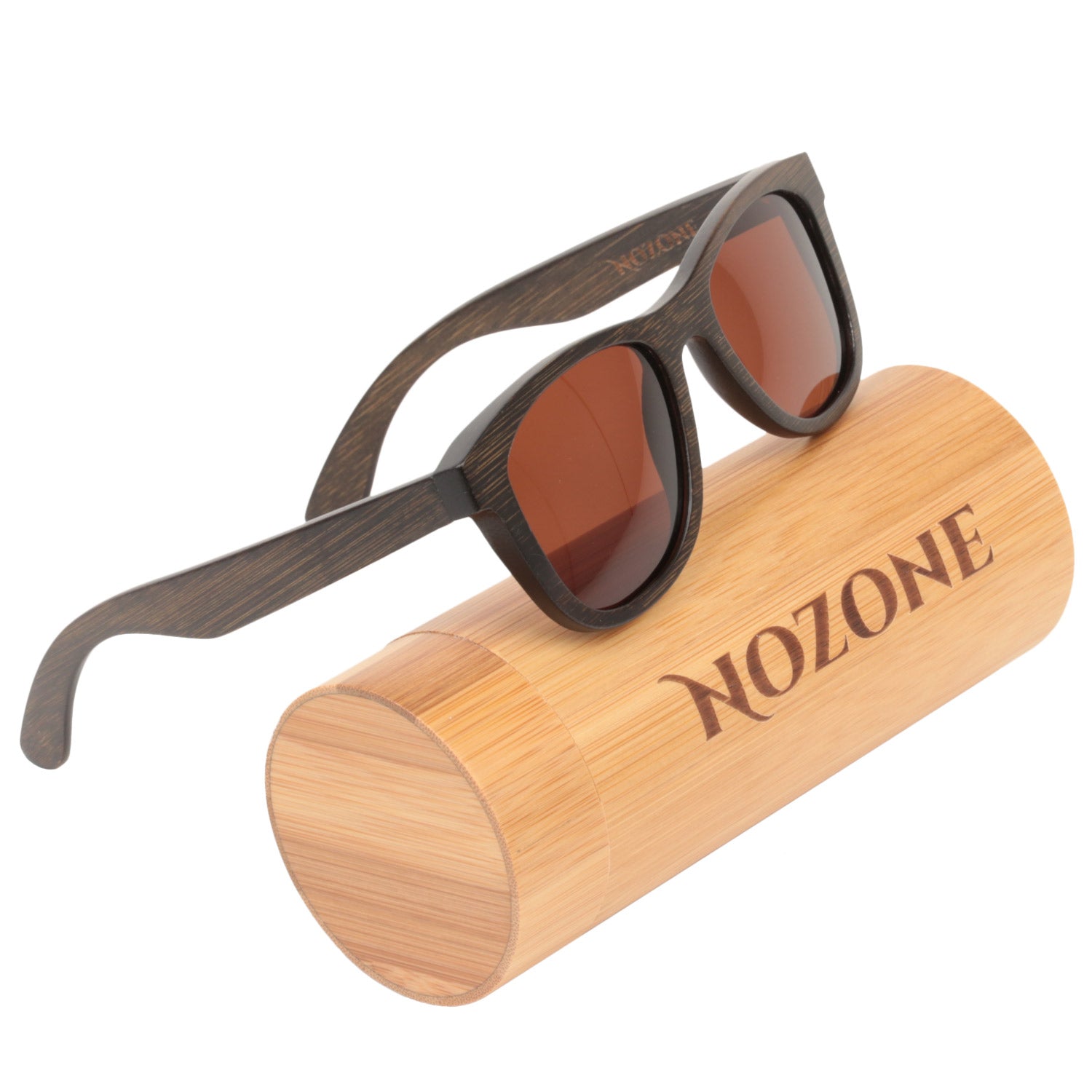 Brown Bamboo UV400 Polarized Sunglasses for Adults