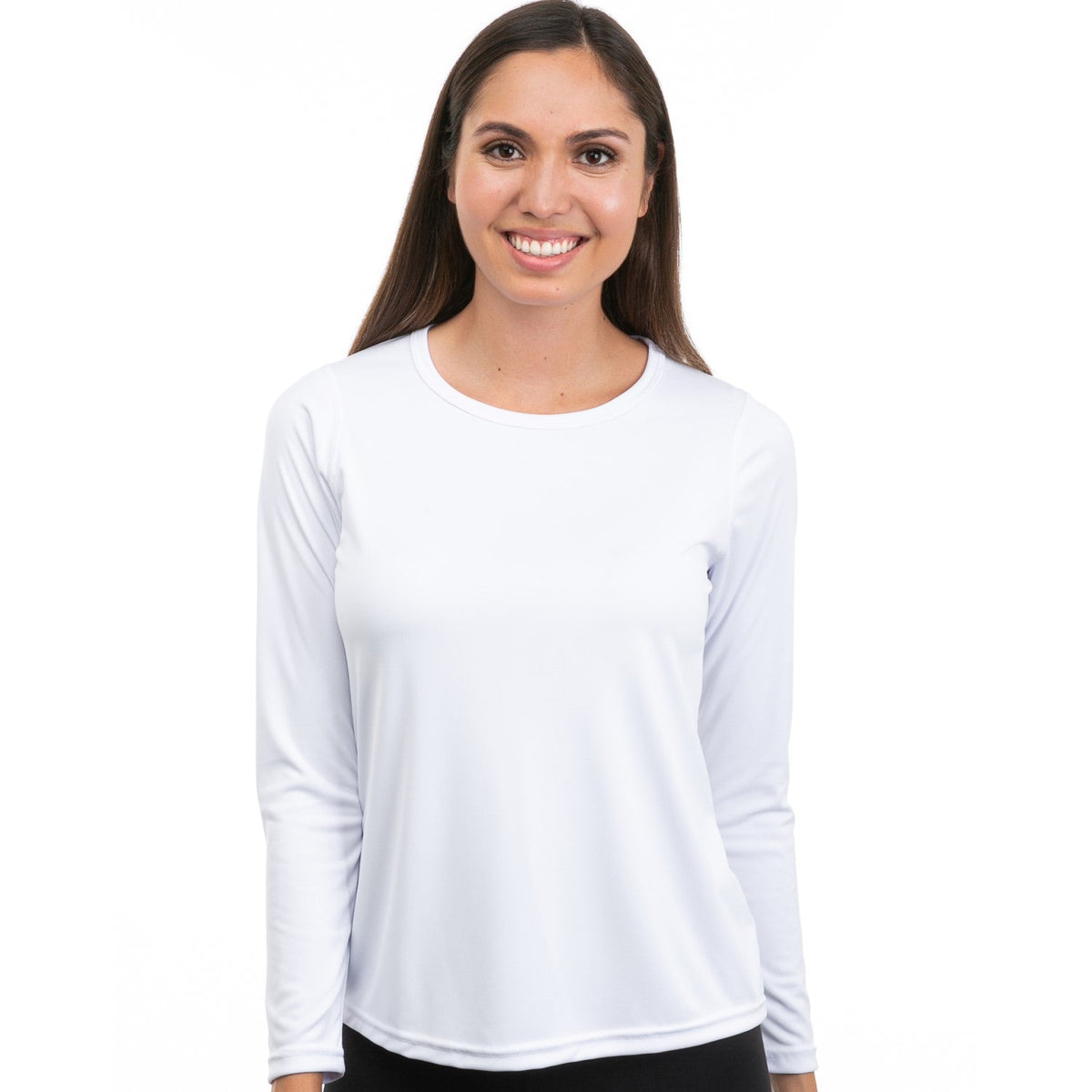 Nozone comfort fit versa womens sun protective upf 50 long sleeve performance shirt - white#Color_white