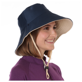 Nozone reversible women's bucket sun hat#color_Navy/Beige