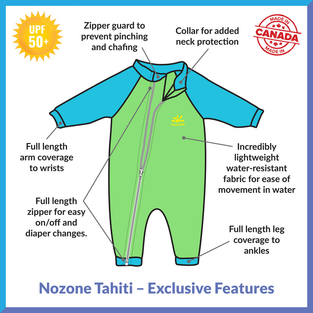 Tahiti Full Zip Swimsuit for Baby