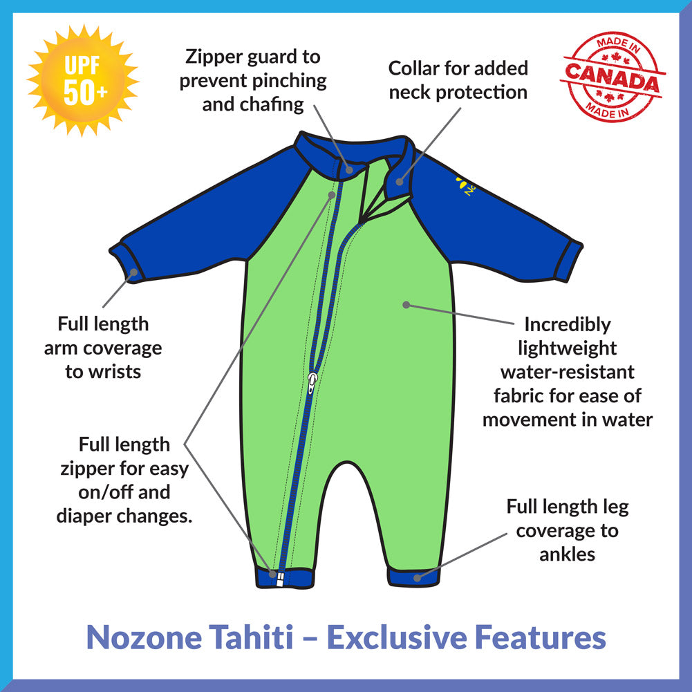 Tahiti Full Zip Swimsuit for Baby